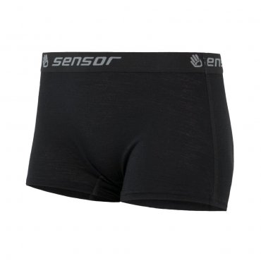Sensor Merino Activ dámské kalhotky s nohavičkou černá