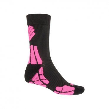 Sensor Hiking Merino Wool ponožky černá/růžová