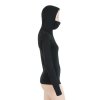 Sensor Merino DF dámské triko dl.rukáv s kapucí černá