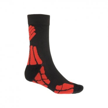 Sensor Hiking Merino Wool ponožky černá/červená